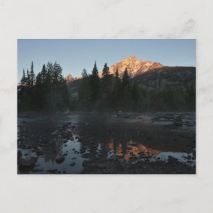 Grand Teton Sunrise in Cottonwood Creek Postkarte
