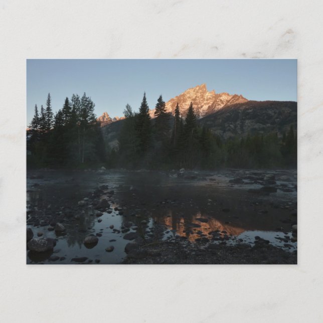 Grand Teton Sunrise in Cottonwood Creek Postkarte (Vorderseite)