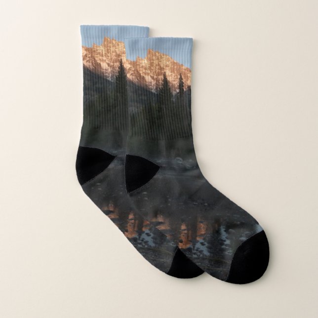 Grand Teton Sunrise in Cottonwood Creek Socken (Paar)