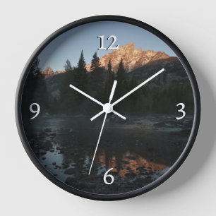 Grand Teton Sunrise in Cottonwood Creek Uhr