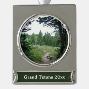 Grand Teton Trail Banner-Ornament Silber
