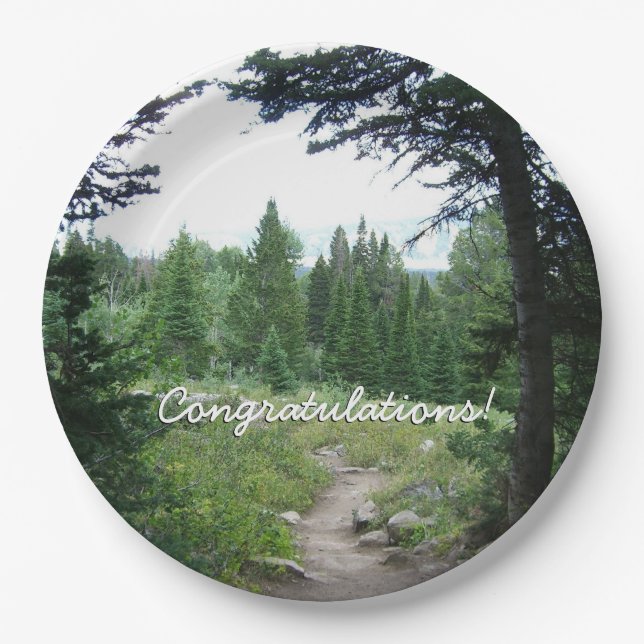 Grand Teton Trail Pappteller (Vorderseite)