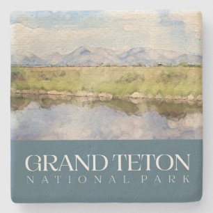 Grand Teton Untersetzer, Nationalpark Stone Unters Steinuntersetzer