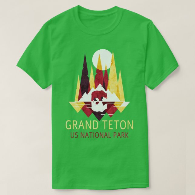 Grand Teton Us National Park Backpacking Camping H T-Shirt (Design vorne)