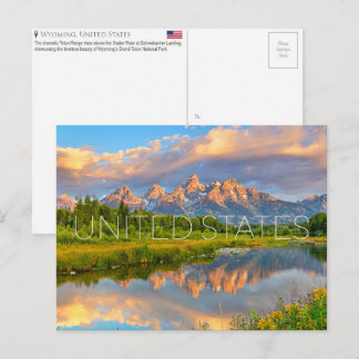 Grand Teton, USA-Reisepostkarte Postkarte
