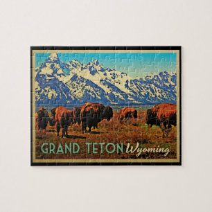 Grand Teton Wyoming Buffalo Puzzle