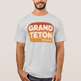 Grand Teton Wyoming Retro Streifen T-Shirt
