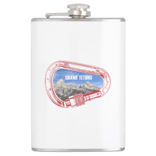 Grand Tetons Climbing Carabiner Flachmann