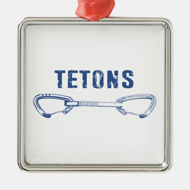 Grand Tetons Klettern Quickziehung Ornament Aus Metall (Vorne)