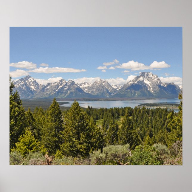 Grand Tetons Mountain Landschaftlich View Poster (Vorne)