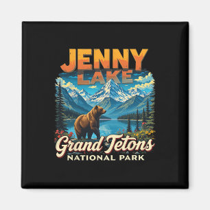 Grand Tetons Nationalpark Jenny Lake Vintage Reise Magnet