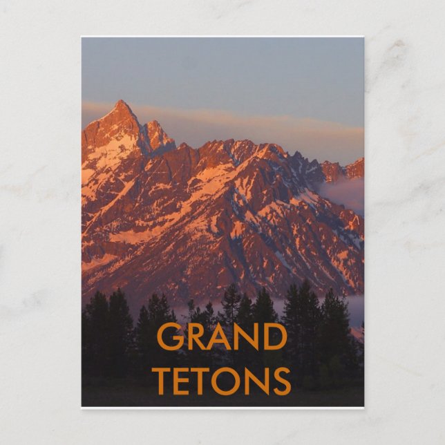 Grand Tetons Postkarte (Vorderseite)