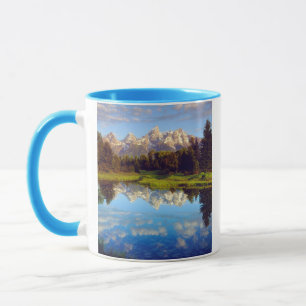 Grand Tetons spiegeln sich im Snake River Tasse