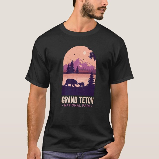 Grand Tetons Wyoming Black Bears Grand Teton Natio T-Shirt (Vorderseite)