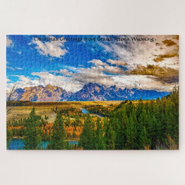 Grand Tetons Wyoming Jigsaw Puzzle (Horizontal)