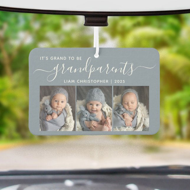 Grand To Be Grandparents 3 Photo Dusty Blue Autolufterfrischer (Von Creator hochgeladen)