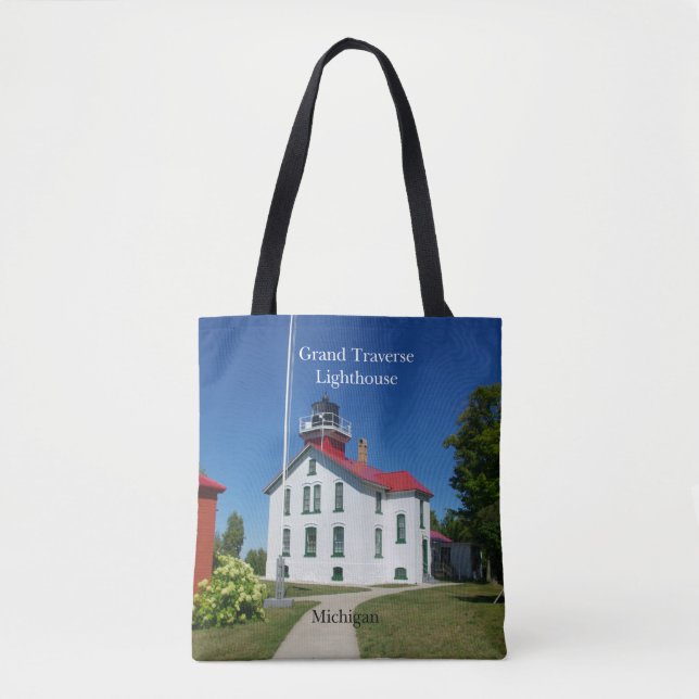 Grand Traverse Lighthouse auf der ganzen Tasche (Vorderseite)