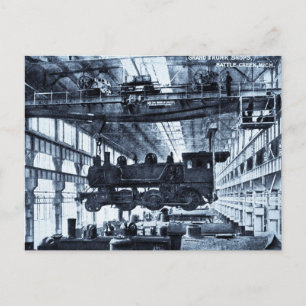 Grand Trunk Railroad-Werkstätten um 1910 - Cyanoty Postkarte