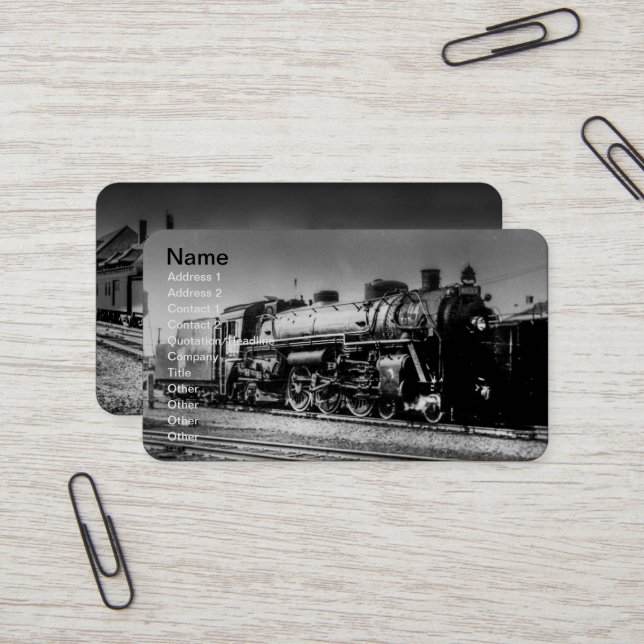 Grand Trunk Western (GTW) Lokomotive Business Card Visitenkarte (Vorderseite/Rückseite Beispiel)