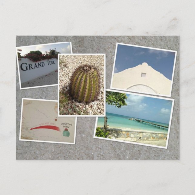 Grand Turk Foto Collage Postkarte (Vorderseite)