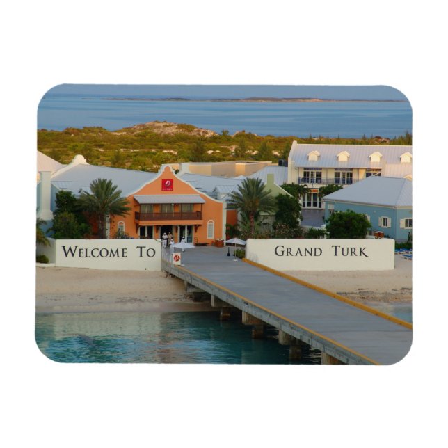Grand Turk, Turks und Caicos, Hi-def-Fotografie Magnet (Horizontal)