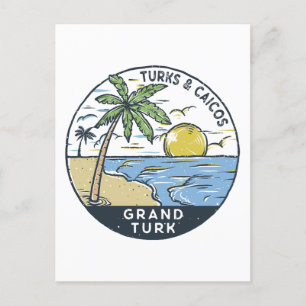 Grand Turk Turks und Caicos Vintag Postkarte