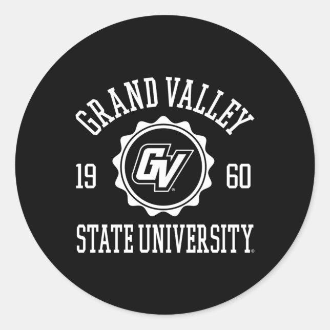 Grand Valley Staat Lakers Briefmarke Runder Aufkleber (Vorderseite)