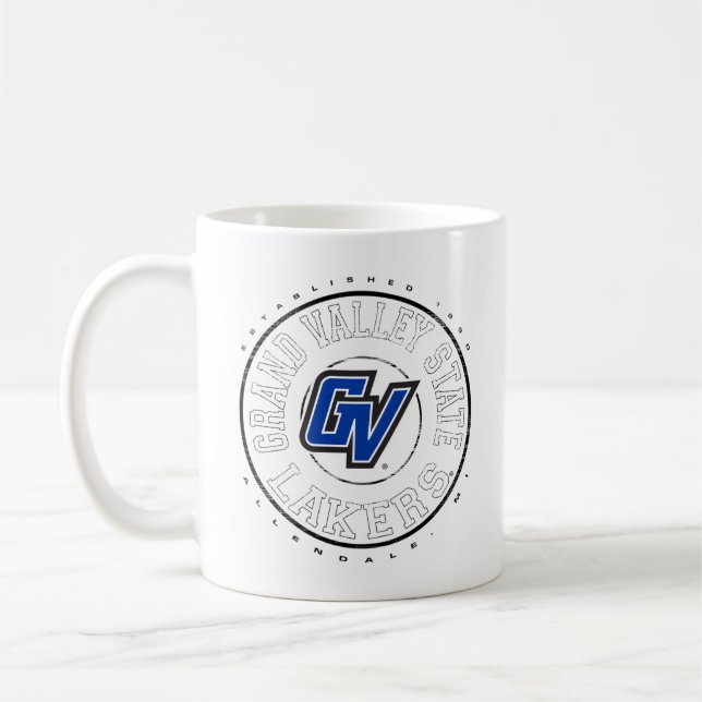 Grand Valley Staat Lakers Showtime Blue Kaffeetasse (Links)
