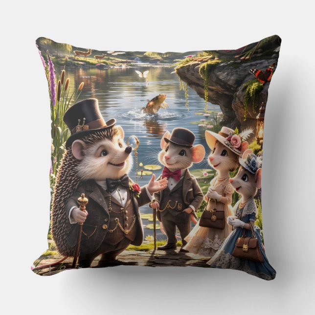 Grand Victorian Woodland animal Secret Garden stat Kissen (Vorderseite)