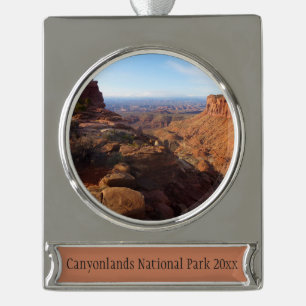 Grand View Point im Canyonlands National Park Banner-Ornament Silber