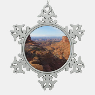 Grand View Point im Canyonlands National Park Schneeflocken Zinn-Ornament