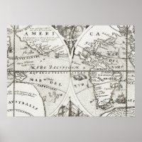 Grand Voyages Alte Antike Allgemeine Karte Welt