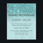 Grand Wiedereröffnung Aquamarines Blue Aqua Glitze Flyer<br><div class="desc">Glam Aquamarin Blue - Aqua Ombre Sparkle und Glitzer Grand Wiedereröffnung Glam Luxury Friseur Salon, Beauty Store, Eyelashes, Nails, Makeup, Microblading, Hair Stylist, Lashes, Hair Stylist oder Make Up Up Artist Business Flyer mit eigenem Namen und Rücksendeadresse. Dieses einfache, moderne und elegante personalisierte Design ist perfekt für die Wiedereröffnung Ihres...</div>