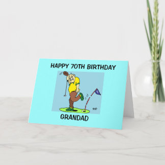 GRANDAD 70. BIRTHDAY CARD KARTE