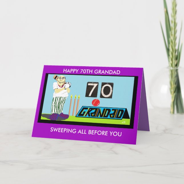 GRANDAD 70. BIRTHDAY CARD KARTE (Vorderseite)