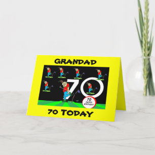 GRANDAD 70TH GOLFING BIRTHDAY CARD KARTE