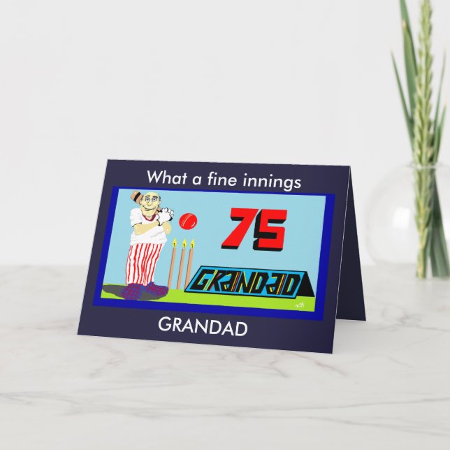 GRANDAD 75. BIRTHDAY CARD KARTE (Vorderseite)