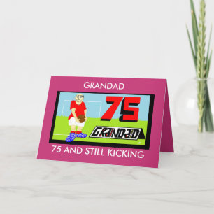 GRANDAD 75. FUSSBALLBIRTHDAY-KARTE KARTE