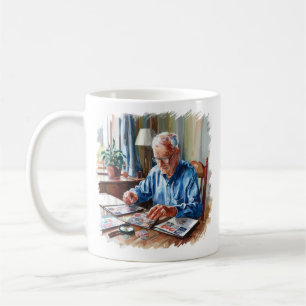 Grandad Briefmarke sammelt Philatelisten Geschenk Kaffeetasse