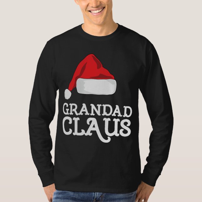 Grandad Claus Christmas Hat Family Matching Group T-Shirt (Vorderseite)