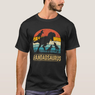 Grandad Dinosaur T Rex Grandadsaurus 3 Kinder Vate T-Shirt