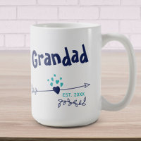 Grandad Est 20xx - Herz & Pfeile - Zwei Tone Blau