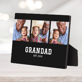 Grandad Established Elegant Bold Black 3 Photo Fotoplatte