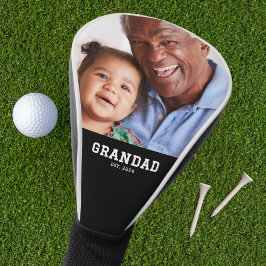 Grandad Established Modern Bold Photo Golf Headcover