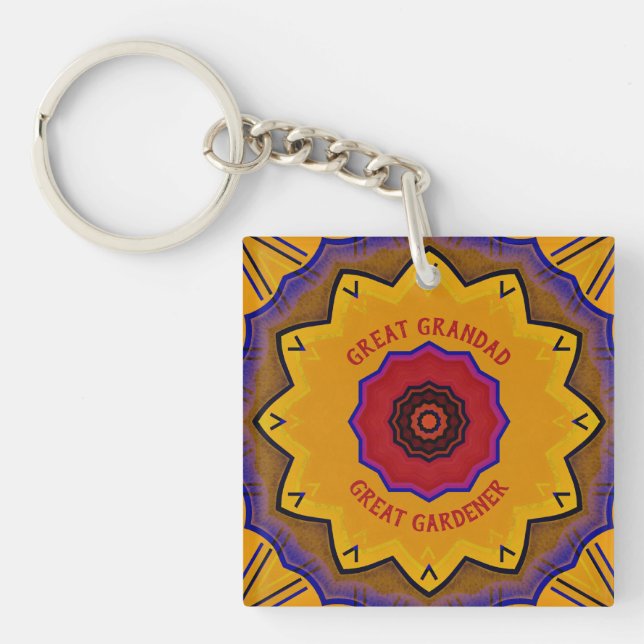 Grandad Gardener Acrylic-Schlüsselanhänger Schlüsselanhänger (Vorderseite)