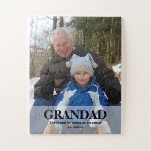 Grandad Happy Vatertag Foto Puzzle