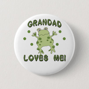 Grandad-Lieben ich Frosch Button