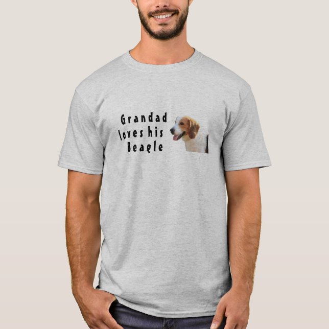 Grandad Lieben seinen Beagle T - Shirt (Vorderseite)
