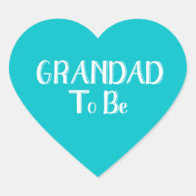 Grandad to be - Heart Aufkleber - Aquamariner Hint