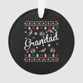 Grandad Ugly Christmas Sweater Ornament